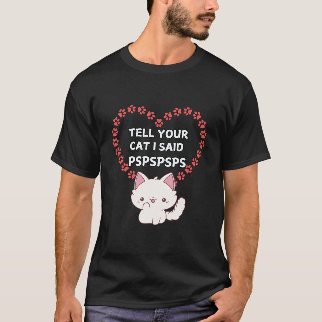 Camiseta del propietario del gato - Divertido gato (Anverso)