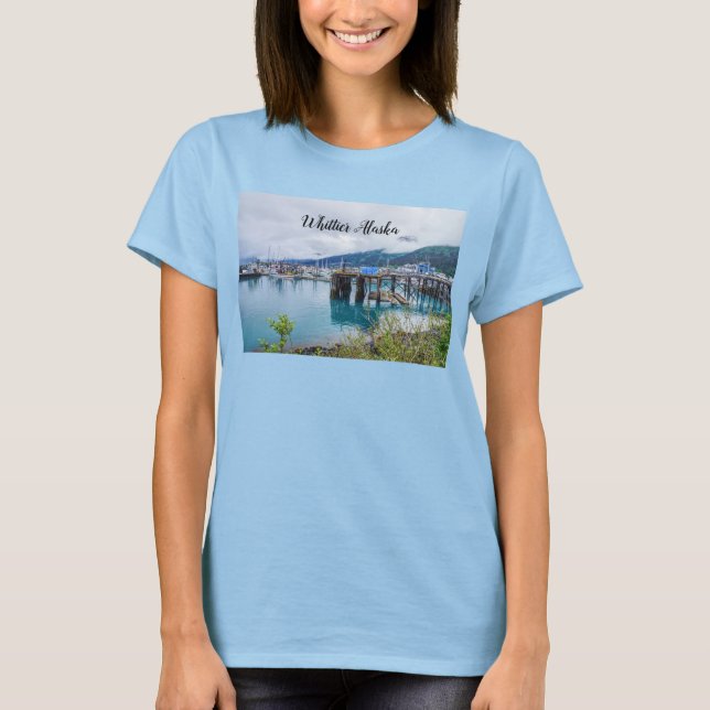 Camiseta del puerto de Whittier Alaska (Anverso)