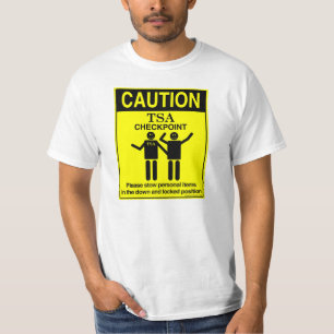 Camiseta del punto de control de la precaución TS