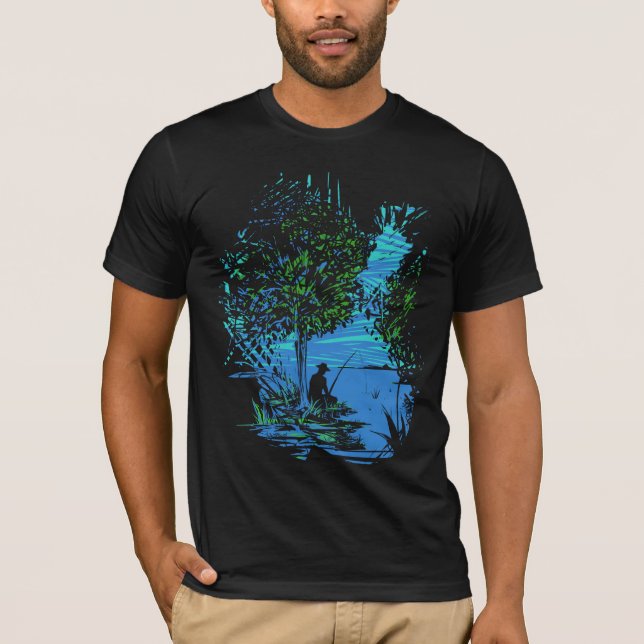 Camiseta del punto de la pesca (Anverso)
