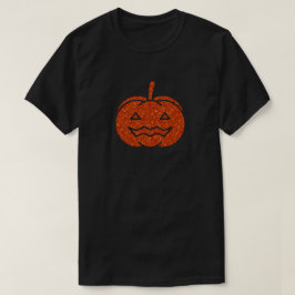 Camiseta del Purpurina de Halloween de la Calabaza