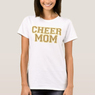 Camiseta del purpurina del oro de la mamá de la