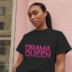 Camiseta del Purpurina rosado de la Reina del Dram