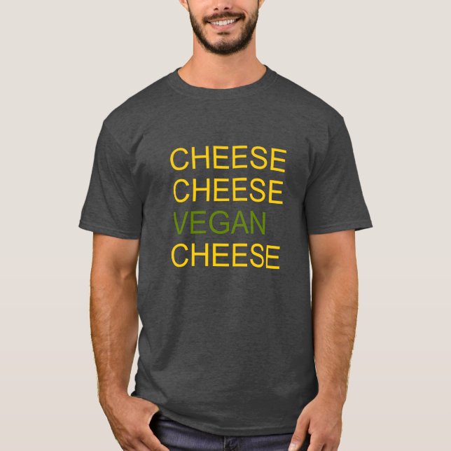 Camiseta del queso y del vegano (Anverso)