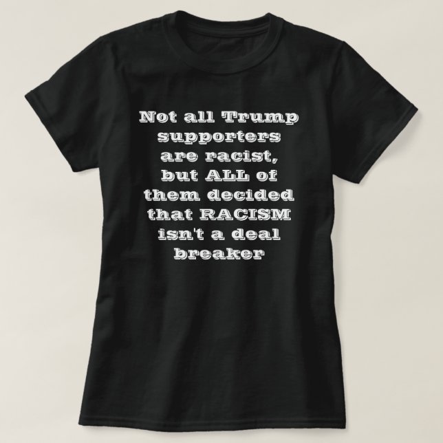 Camiseta del racista del triunfo (Diseño del anverso)