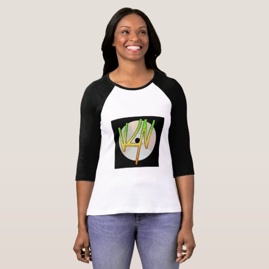 Camiseta del raglán de las mujeres del logotipo de
