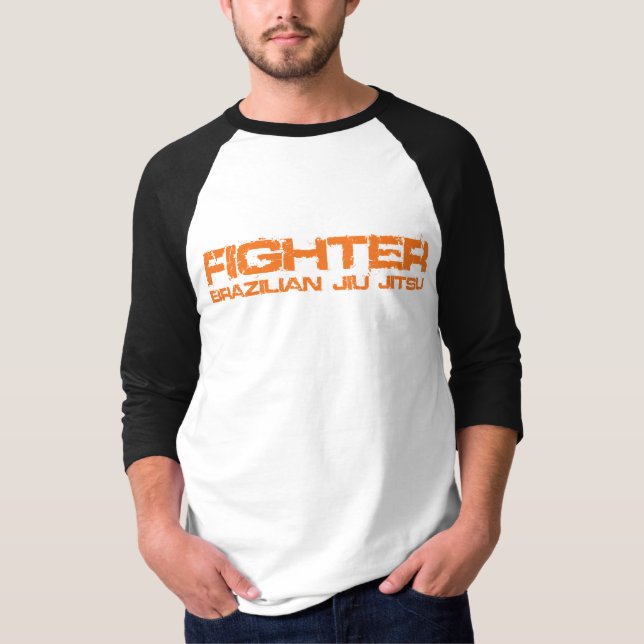 Camiseta del raglán del combatiente de BJJ (Anverso)