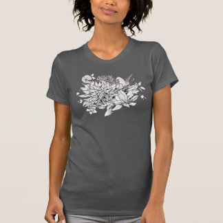 Camiseta del ramo de la dalia
