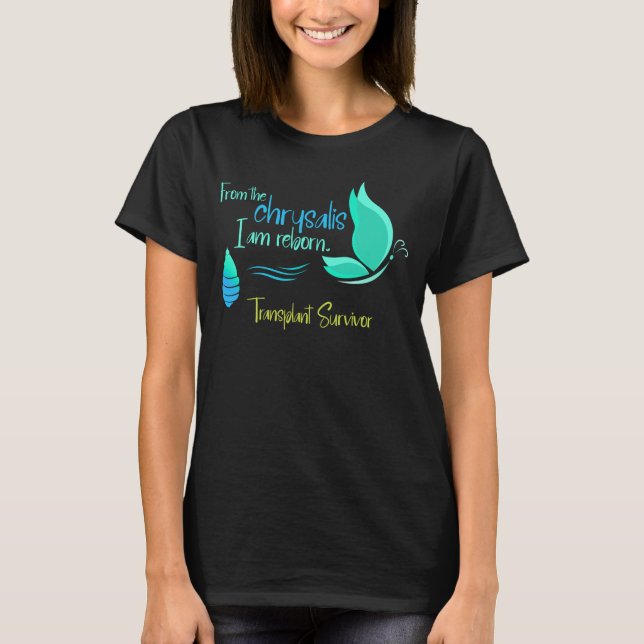 Camiseta Del receptor del trasplante de mariposa de crisáli (Anverso)