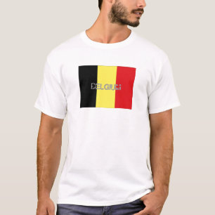 Camiseta del recuerdo de la bandera de Bélgica