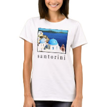 Camiseta del recuerdo de Santorini (hombres,