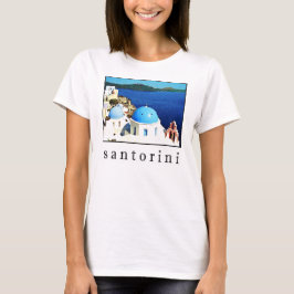 Camiseta del recuerdo de Santorini (hombres,