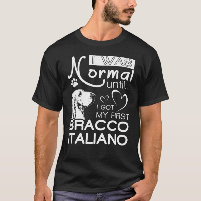 Camiseta del regalo de Bracco Italiano para los (Anverso)