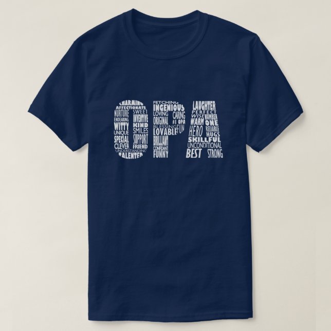 Camiseta del regalo del día de padre del abuelo de (Diseño del anverso)