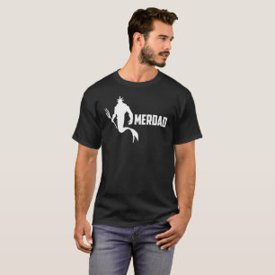 Camiseta del regalo del papá de la sirena del dí