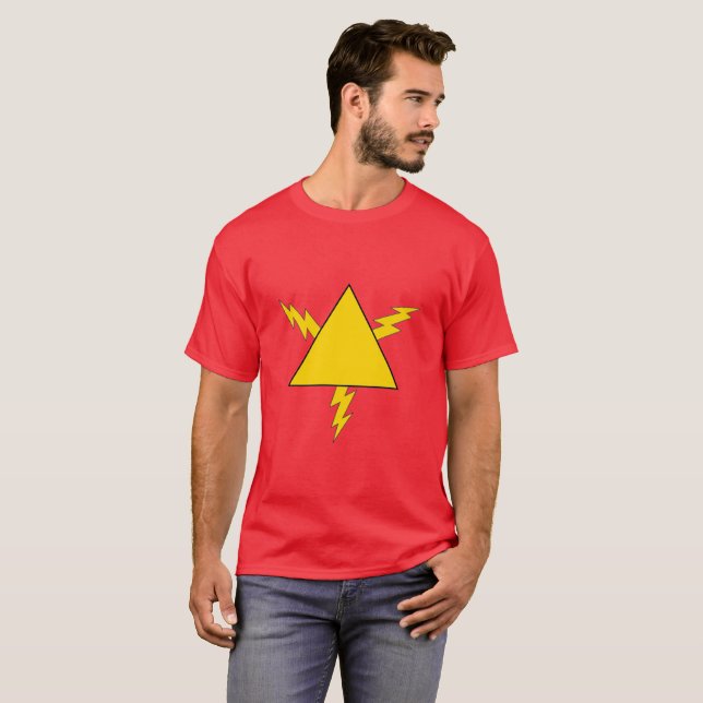 Camiseta del relámpago del latigazo (Anverso completo)