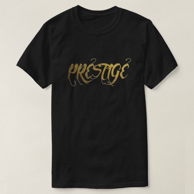 Camiseta del Relieve metalizado dorado del (Diseño del anverso)