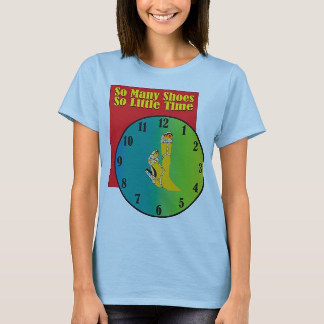 Camiseta del reloj del zapato de la moda (Anverso)