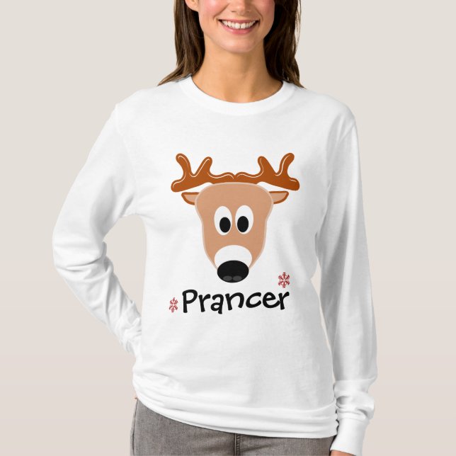 Camiseta del reno de Prancer (Anverso)