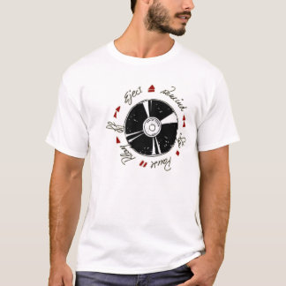 Camiseta del reproductor de CD