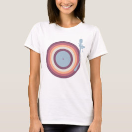 Camiseta del reproductor de discos de vinilo retro