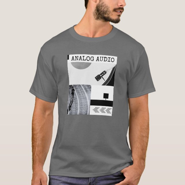 Camiseta del reproductor de grabación de vinilo de (Anverso)