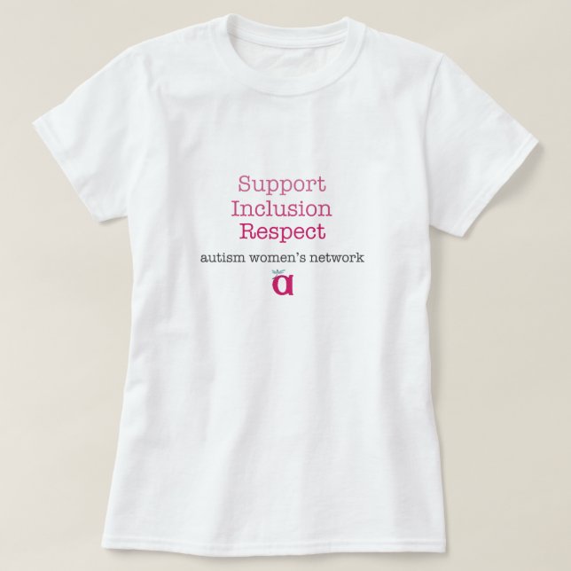 Camiseta del respecto de la inclusión de la ayuda (Diseño del anverso)