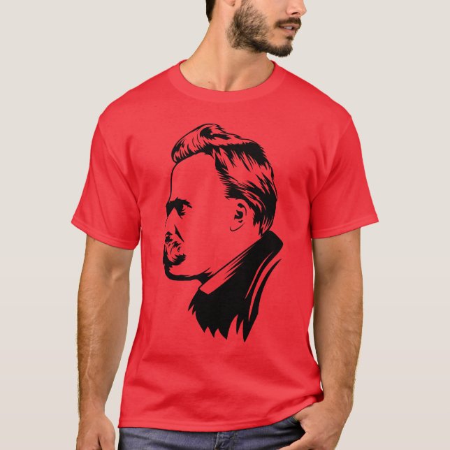 Camiseta del retrato de Frederich Nietzsche (Anverso)