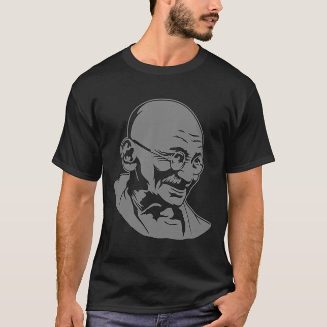 Camiseta del retrato de Mahatma Gandhi (Anverso)