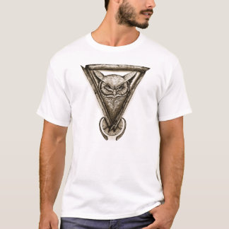 Camiseta del retrato del búho, ilustracion