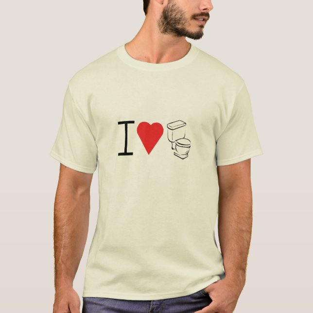 camiseta del retrete del corazón (Anverso)