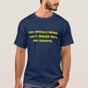 Camiseta del retruécano de la geología