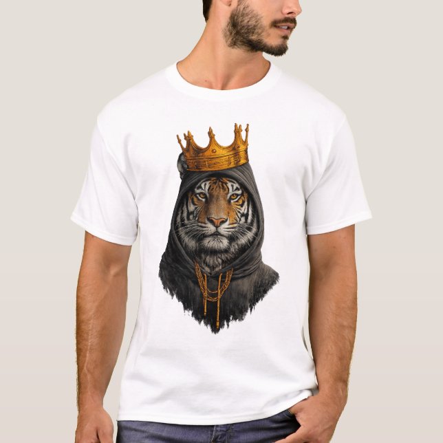 Camiseta del Rey Tigre Coronado – Estilo de Calle  (Anverso)