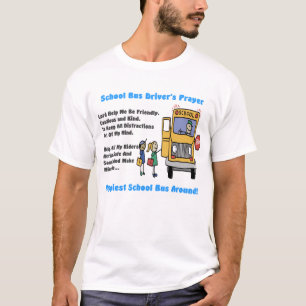 Camiseta del rezo del conductor del autobús
