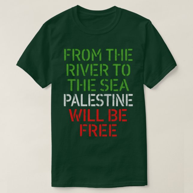Camiseta Del Río Al Mar Palestina Será Libre1 (Diseño del anverso)