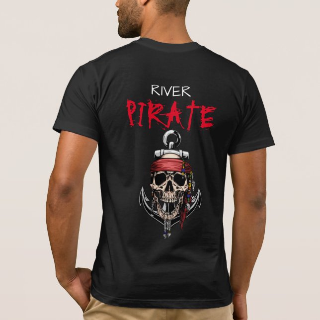 Camiseta del río Pirate Skull (Reverso)