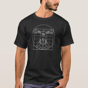 Camiseta del robot de da Vinci Vitruvian