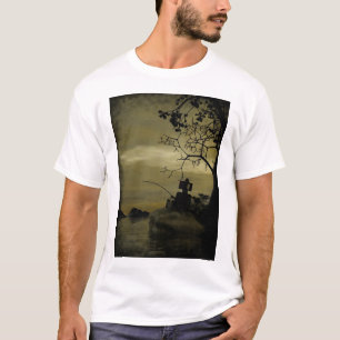 Camiseta del robot de la pesca