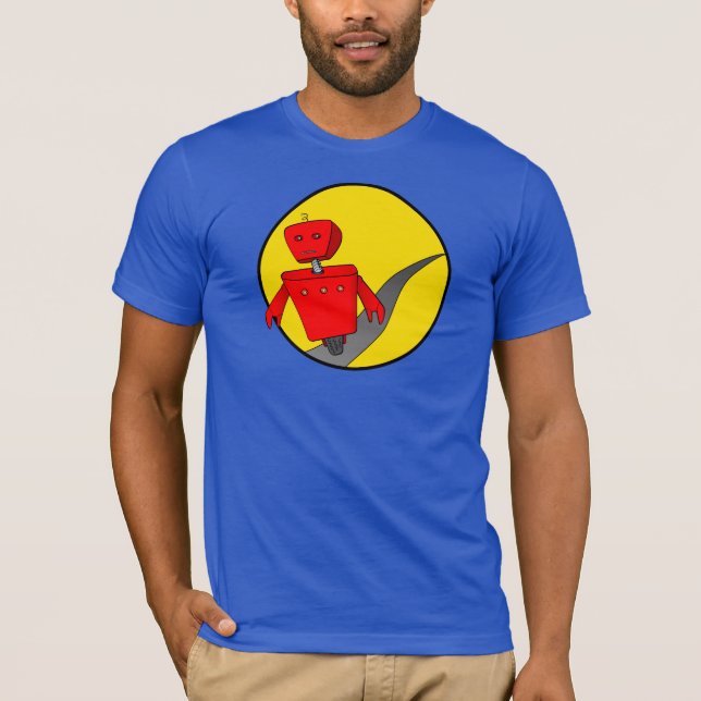 Camiseta del robot del fugitivo de los hombres (Anverso)