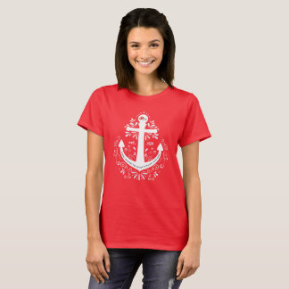 Camiseta del rojo del ancla de KHH