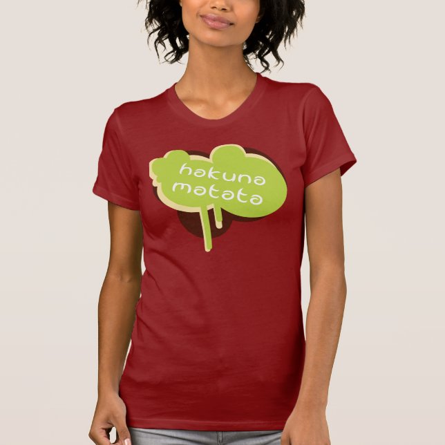 Camiseta del rojo del matata de Hakuna (Anverso)
