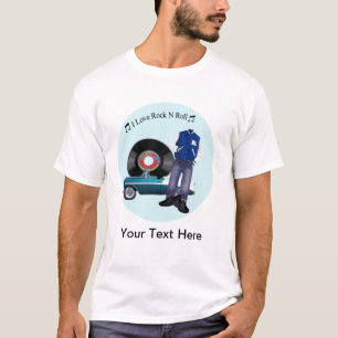 camiseta del rollo de la roca N del amor de los