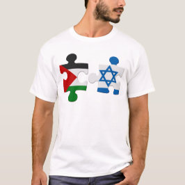 Camiseta del rompecabezas de la bandera israelí y 