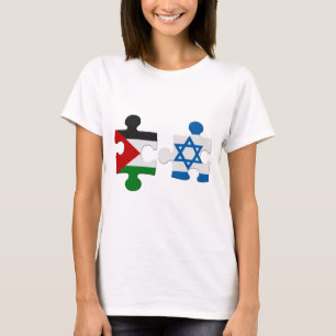 Camiseta del rompecabezas de la bandera israelí y 