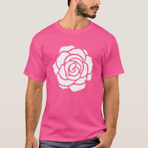 Camiseta del rosa blanco