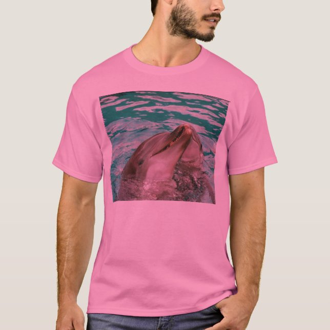 Camiseta del rosa de los delfínes (Anverso)