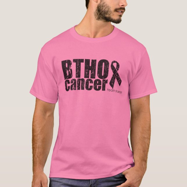 Camiseta del rosa del cáncer de BTHO (Anverso)
