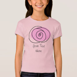 Camiseta del Rosa Lilac 'chica de texto'