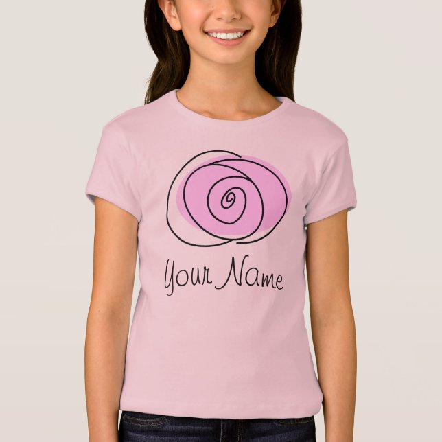 Camiseta del Rosa Lilac 'Name' chicas (Anverso)