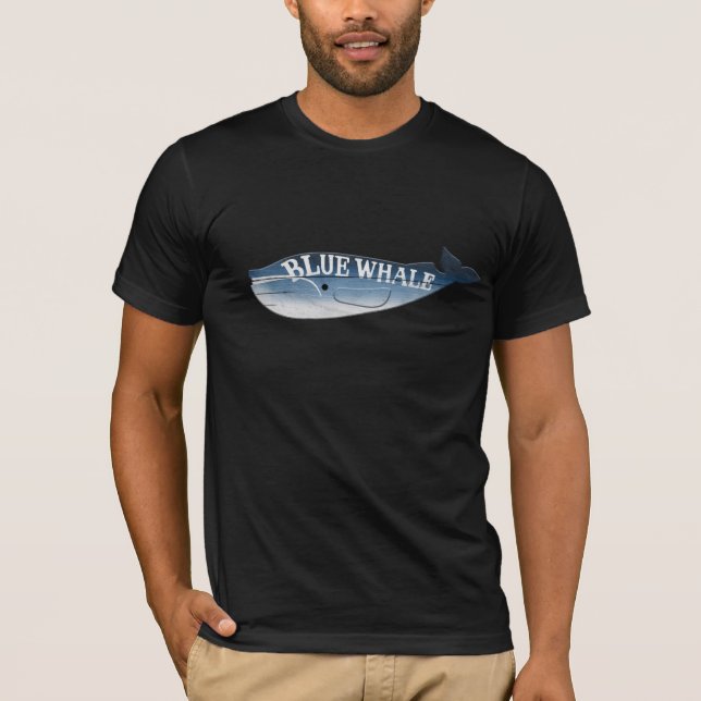 Camiseta del Rótulo de la ballena azul de las (Anverso)